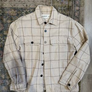 Abercrombie & Fitch Men's Tan Plaid Shirt Jacket